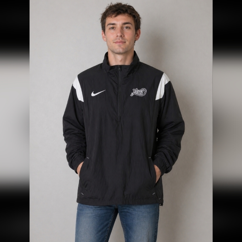 NIKE Performance Coaches Windbreaker Game Jacket XL Black